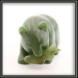 Jade Bear with Fish Carving