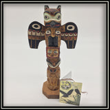 Totem Pole - Raven, Bear, and Sun 8"