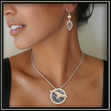 Seal's Delight Mammoth Tusk Ivory Paua Pendant or Pin