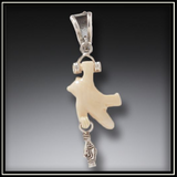 First Catch Ancient Mammoth Ivory and Silver Bear Pendant