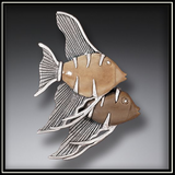 Fossilized Walrus Tusk Ivory Angelfish Necklace or Pin