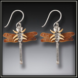 Fossilized Ivory Dragonfly Earrings