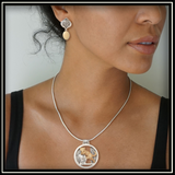 Mammoth Tusk Ivory Lotus Earrings