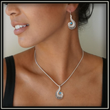 Ocean Waves Silver and Blue Topaz Earrings