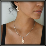 Out on a Limb Fossilized Mammoth Ivory Bear Earrings