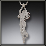 Fossilized Mammoth Ivory Silver Dancer Pendant