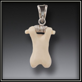 Ancient Ivory Hanging Polar Bear Pendant
