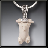Ancient Ivory Hanging Polar Bear Pendant