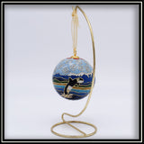 Cruise Ship with Orca Ornament