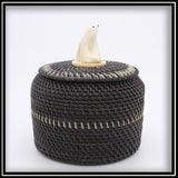 Baleen Basket with Walrus Ivory Bear