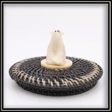 Baleen Basket with Walrus Ivory Bear