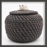Baleen Basket with Walrus Ivory Bear Head