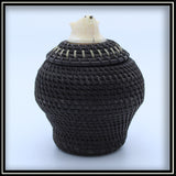 Baleen Basket with Walrus Ivory Bear Head