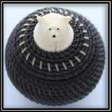 Baleen Basket with Walrus Ivory Bear Head