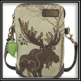 Moose Safari Canvas - Cell Phone Crossbody