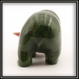Jade Bear with Rhodonite Fish Carving