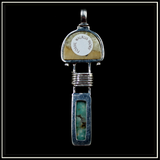 Walrus Ivory and Turquoise Pendant