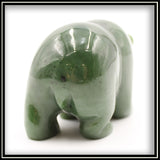 Jade Bear with Fish Carving