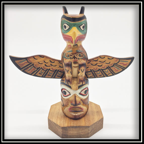Totem Pole - Eagle's Human Legacy 6" Totem Pole - Eagle's Human Legacy 6"