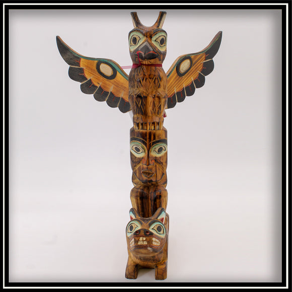 Totem Pole - Wolf and the Raven 14