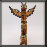 Totem Pole - Wolf and the Raven 14"