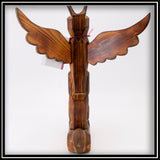 Totem Pole - Wolf and the Raven 14"