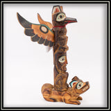 Totem Pole - Wolf and the Raven 14"