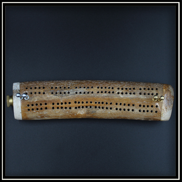 Whale Rib Bone Cribbage Board