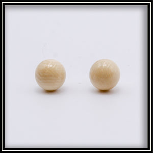 Mammoth Ivory Stud Earrings - 6 mm