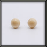 Mammoth Ivory Stud Earrings - 6 mm
