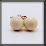 Mammoth Ivory Stud Earrings - 6 mm