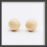 Mammoth Ivory Stud Earrings - 8 mm