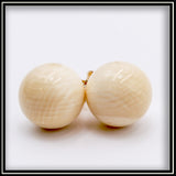 Mammoth Ivory Stud Earrings - 8 mm