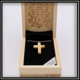 Mammoth Ivory Cross Necklace - 25mm