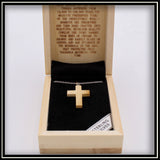 Mammoth Ivory Cross Necklace - 25mm
