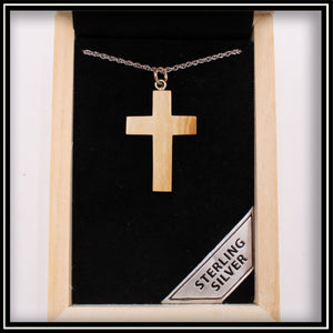 Mammoth Ivory Cross Necklace - 25mm