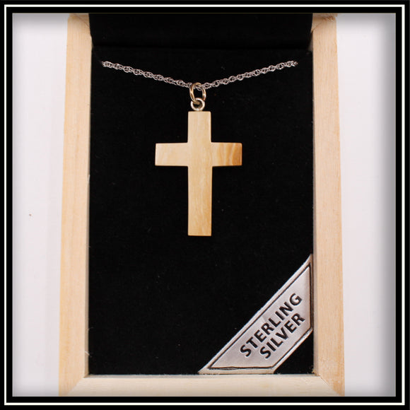 Mammoth Ivory Cross Necklace - 25mm