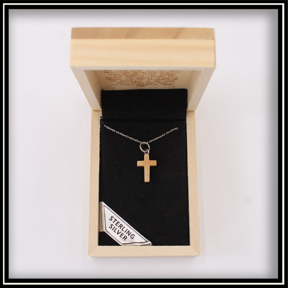 Mammoth Ivory Cross Necklace - 15mm