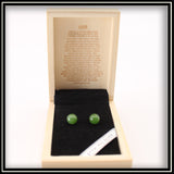 Jade Ball Stud Earrings - 8mm