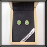 Jade Oval Stud Earrings