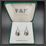 Jade & Mammoth Ivory Teardrop Earrings