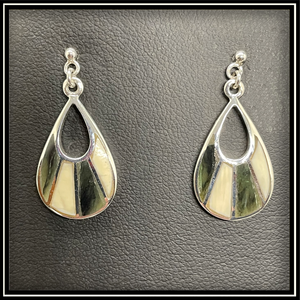 Jade & Mammoth Ivory Teardrop Earrings