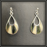 Jade & Mammoth Ivory Teardrop Earrings