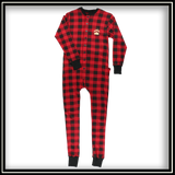 Red Plaid Flapjack Pajamas - Adult