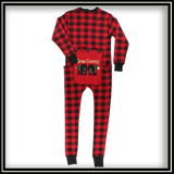 Red Plaid Flapjack Pajamas - Adult