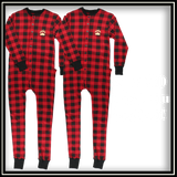 Red Plaid Flapjack Pajamas - Adult