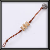 Mammoth Ivory and Leather Bracelet